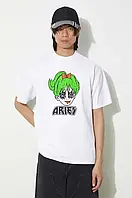 Urbanshop Бавовняна футболка Aries Kiss SS Tee чоловіча колір білий з принтом SUAR60005X РОЗМІРИ ЗАПИТУЙТЕ