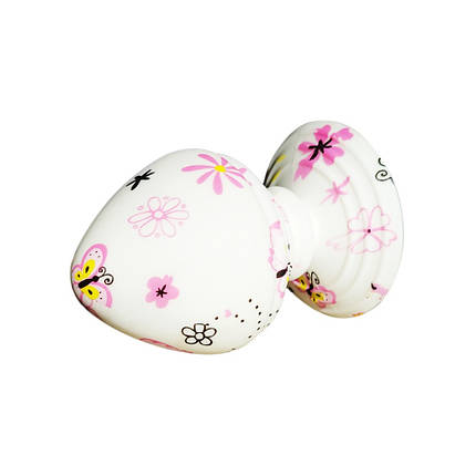 Анальна дизайнерська пробка з метеликами, 9.6 см х 5.8 см, фото 2