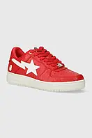 Urbanshop Шкіряні кросівки A Bathing Ape Bape Sta #3 M1 колір червоний 1J80191052 РОЗМІРИ ЗАПИТУЙТЕ