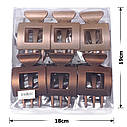 Краб бічний для волосся 10,5*6,1 см каучук 12 шт./пач. КОРИЧНІ, фото 5