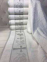 Полотенце для крещения (крыжма-полотенце) для крещения махровое полотенце с крестиком
