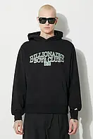 Urbanshop Бавовняна кофта Billionaire Boys Club Scholar Popover чоловіча колір чорний з капюшоном з принтом