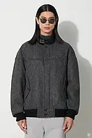 Urbanshop Вовняна куртка-бомбер Baracuta Herringbone Derby Jacket колір сірий перехідна oversize BRCPS1001