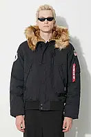Urbanshop Куртка Alpha Industries чоловіча колір чорний зимова РОЗМІРИ ЗАПИТУЙТЕ