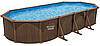 Каркасний басейн Bestway 561CW 732х366х132 см овальний для всієї родини з пісочним фільтром, фото 7