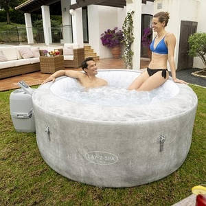 Надувний джакузі Bestway 60065 Lay-Z-Spa 180х66 см аеромасажний басейн СПА для дому 4 місний