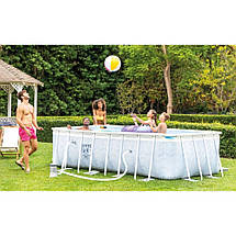 Каркасний басейн Intex 26780 Prism Frame 400х200х100 см прямокутний для всієї родини з картриджним фільтром, фото 5