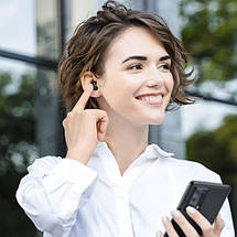 Навушники Baseus Encok WM01 TWS бездротові Bluetooth вкладиші сенсорні з мікрофоном для телефона Чорний, фото 4