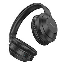 Бездротові Bluetooth навушники Borofone BO20 накладні з вбудованим мікрофоном для телефона Сірий, фото 3