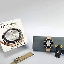Розумний смарт годинник Howear GT4 mini bluetooth з крокоміром пульсометром лічильник калорій спорт режими Золотий, фото 5