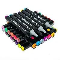 Качественный набор скетч маркеров 36 цветов Двухсторонние маркеры для скетчинга Набор фломастеров p