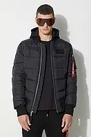 Urbanshop Куртка Alpha Industries MA-1 ZH Back Print Puffer FD чоловіча колір чорний зимова 118107.03-black