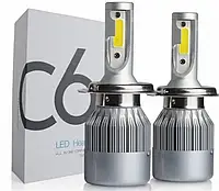 Автолампи LED C6 H4 біла коробка, Лід лампа фари в, Світлодіодна лампа для авто p