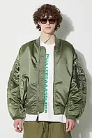Urbanshop Куртка-бомбер Alpha Industries MA-1 UV чоловіча колір зелений зимова 146115UV РОЗМІРИ ЗАПИТУЙТЕ