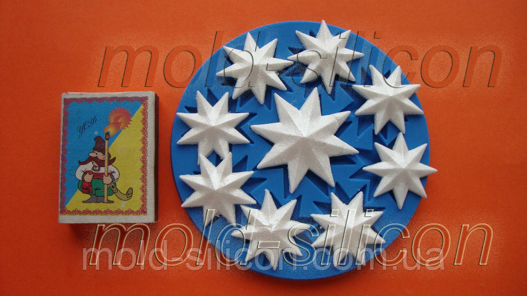 Силіконовий молд "Зірки набір", фото 1