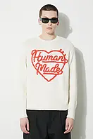 Urbanshop Вовняний светр Human Made Low Gauge Knit Sweater чоловічий колір бежевий HM27CS038 розмір: L