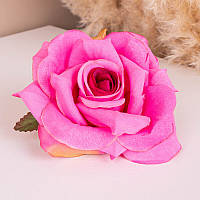 Штучна квітка Роза з тканини Малинова 9 см. арт 2549-5