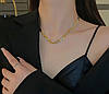 Жіночий ланцюжок 316L нержавіюча сталь триколірний ланцюг ручної роботи унікальне плетене намисто, фото 7