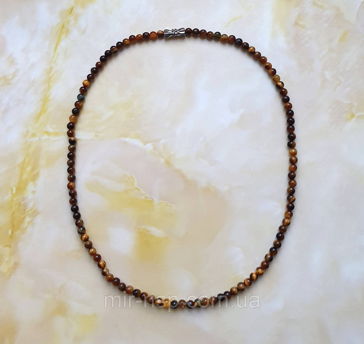 Чокер натуральне тигрове око 4 мм довжина 40 см, фото 1
