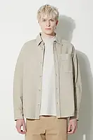 Urbanshop Бавовняна сорочка A.P.C. Surchemise Basile Brodee Poitrine чоловіча колір бежевий regular класичний