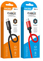 Зарядный кабель USB-Type-C Kakusiga KSC-652 YouXiang Series 1м 3А из плетеного алюминия c