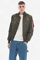 Urbanshop Куртка-бомбер Alpha Industries Falcon II 156109 257 чоловічий колір зелений перехідна