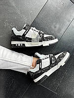 Женские кроссовки Louis Vuitton Trainer Sneaker White / Black 40