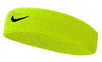 Повязка на голову Nike SWOOSH HEADBAND салатовая