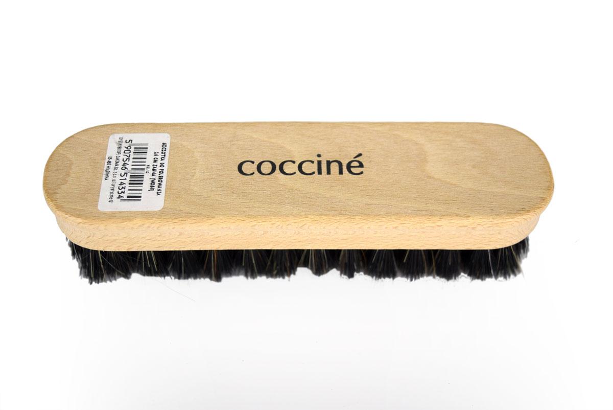 Універсальна щітка для взуття Coccine (160 мм, Польща) | Світла колодка, темна щетина, фото 1