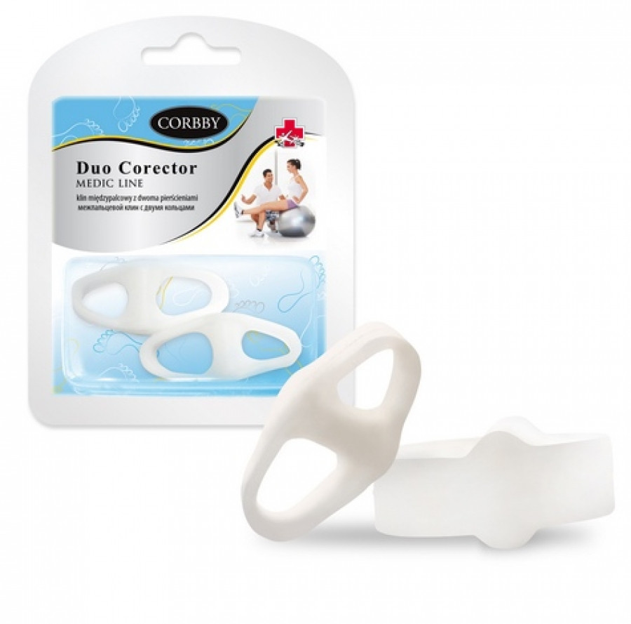 Гелевий міжпальцевий клин DUO CORRECTOR | Подвійне кільце, захист і корекція стопи, фото 1
