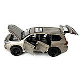 Машинка металева Lexus LX570 Лексус срібний 1:32 звук світло інерція відкр двері багажник капот гумові колеса 15,5*6*7см (AP-1810), фото 7