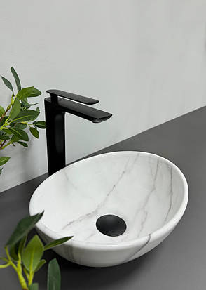 Умивальник (раковина) VBI PARMA S MARBLE NATURE GLOSSY накладний, фото 1