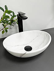 Умивальник (раковина) VBI PARMA S MARBLE NATURE GLOSSY накладний, фото 4