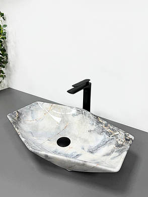 Умивальник (раковина) VBI VENEZIA S GRANIT GLOSSY накладний, фото 1