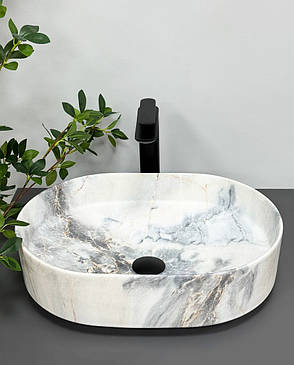 Умивальник (раковина) VBI VERONA 50 GRANIT MATT накладний, фото 1