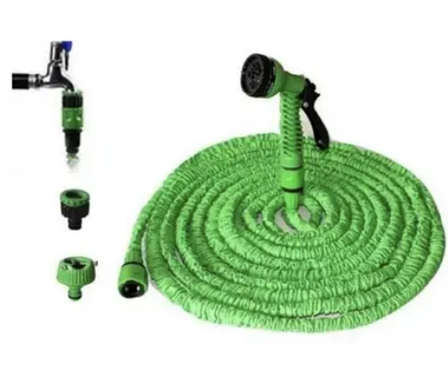 Посилений садовий шланг для поливу X-hose Pro 75 м (246FT) з розпилювачем, зелений, фото 2