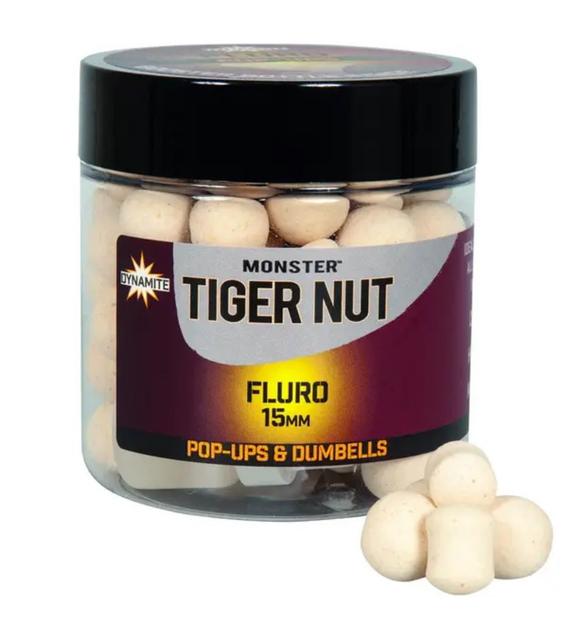 Бойлі поп-ап Dynamite Baits Fluro Pop-Ups & Dumbells Tiger Nut 15 mm