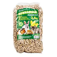 Кукурудзяний пелетирований наповнювач  д/гриз. "Пухнастики Pellecorn", 2,5л