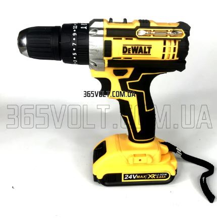 Аккумуляторный шуруповерт DeWALT Ударный шуруповерт Деволт DCD 791 24V 6AH дрель шуруповёрт 1312 - фото 5 - id-p2181198256