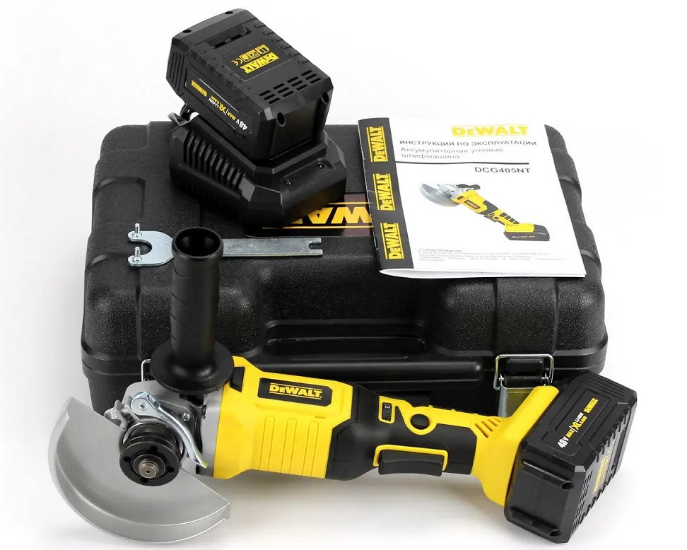 Болгарка Аккумуляторная Dewalt бесщеточная 48V 6AH с регулятором Деволт DCG405NT УШМ турбинка Li-Ion 1418 - фото 2 - id-p2181198272