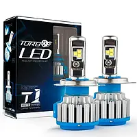 Автомобильные лампы лед Комплект LED ламп автолампы TurboLed T1 H4 6000K 50W 12/24v 4011