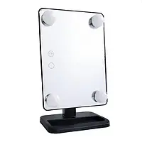 Зеркало с LED подсветкой прямоугольное HH083 360° для макияжа 4219