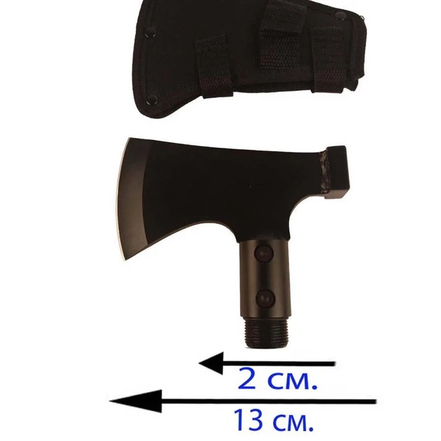 Многофукциональный топор EL-2381-5 охотничий, туристический и тактический походный с ножом 6712 - фото 4 - id-p2181199823