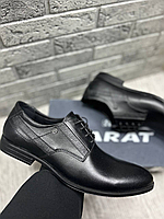 Мужские туфли Karat из натуральной кожи черные