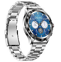 Умные часы Smart Terminator New, серебряного цвета, с металическим ремнем, мощный процессор Device Clock