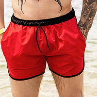 Мужские шорты пляжные Intruder красные  / Повседневные шорты / Быстросохнущие шорты / Шорты для плавания