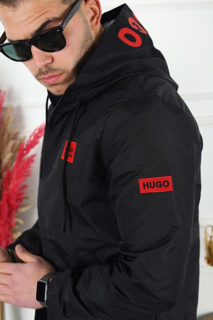 RMC Ветровка куртка мужская Hugo Boss курточка чоловіча на молнии с капюшоном Premium / хьюго босс - фото 2 - id-p2181261047
