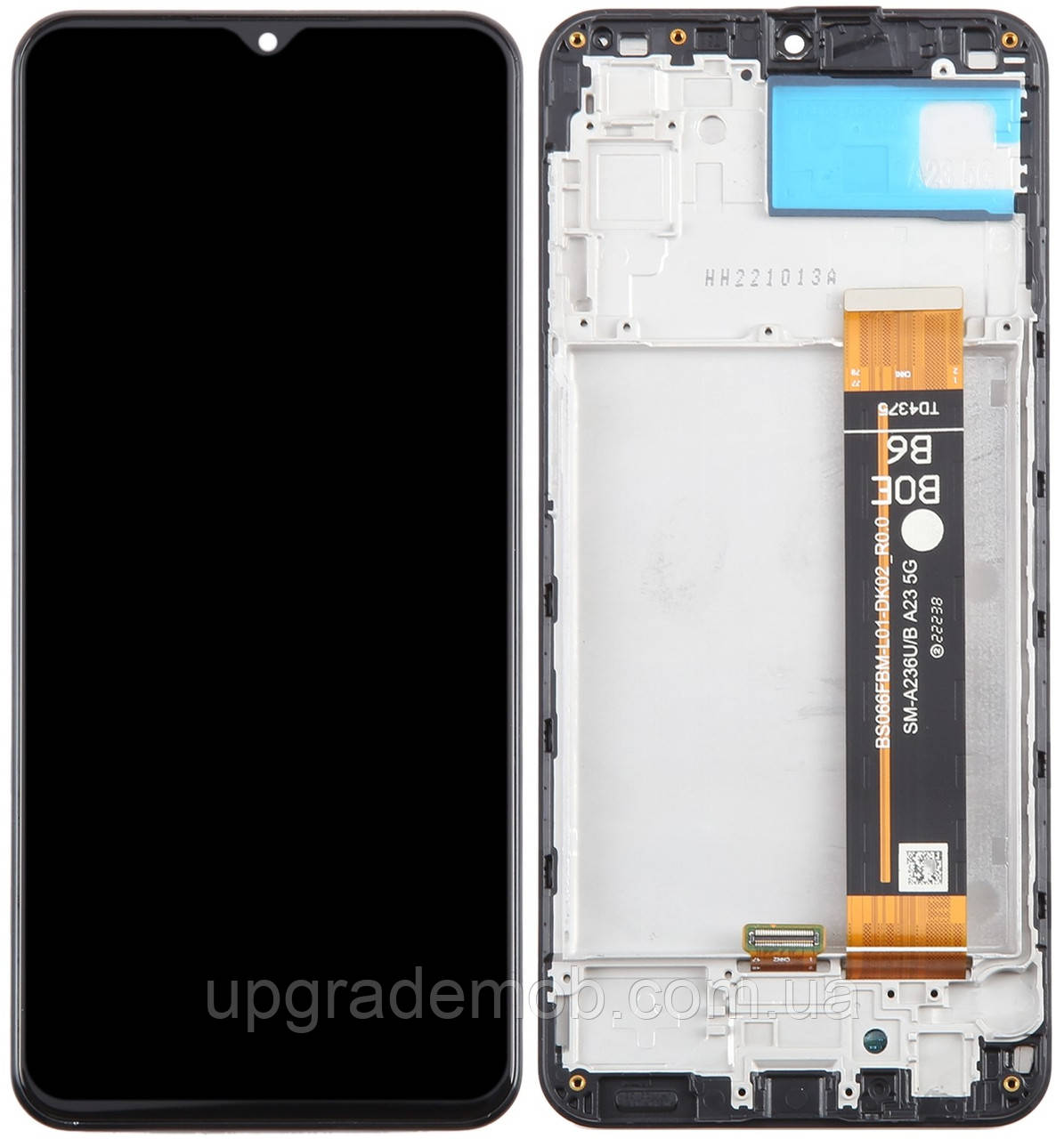 Дисплей модуль тачскрин Samsung A236 Galaxy A23 5G чорний з рамкою SM-A236U BS066FBM-L01-DK02_R0.0