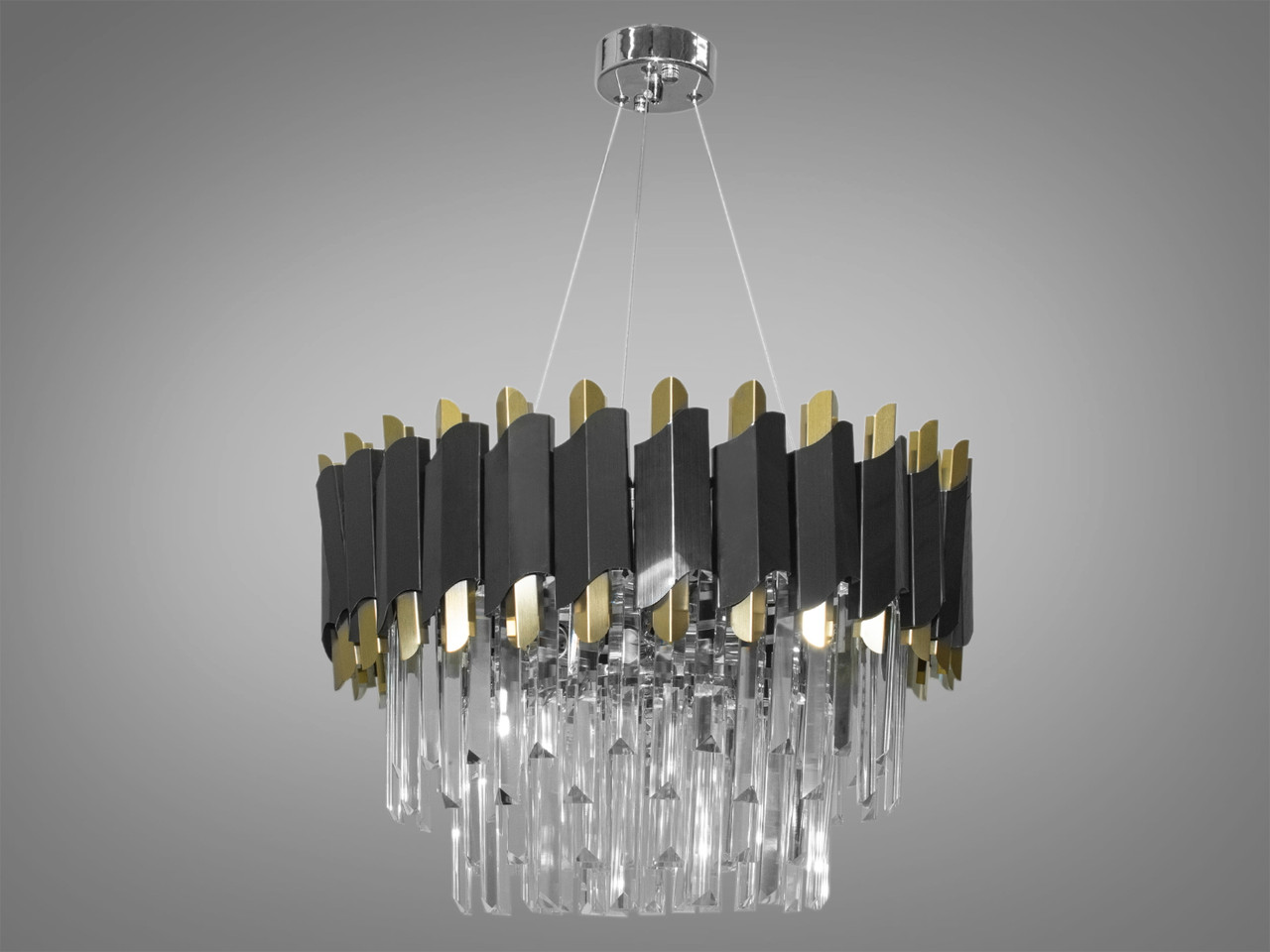 Сучасна кришталева люстра 82209/500HR+BK, фото 1