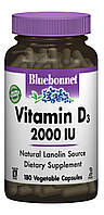 Витамин D3 2000IU Bluebonnet Nutrition 180 гелевых капсул IB, код: 1844488
